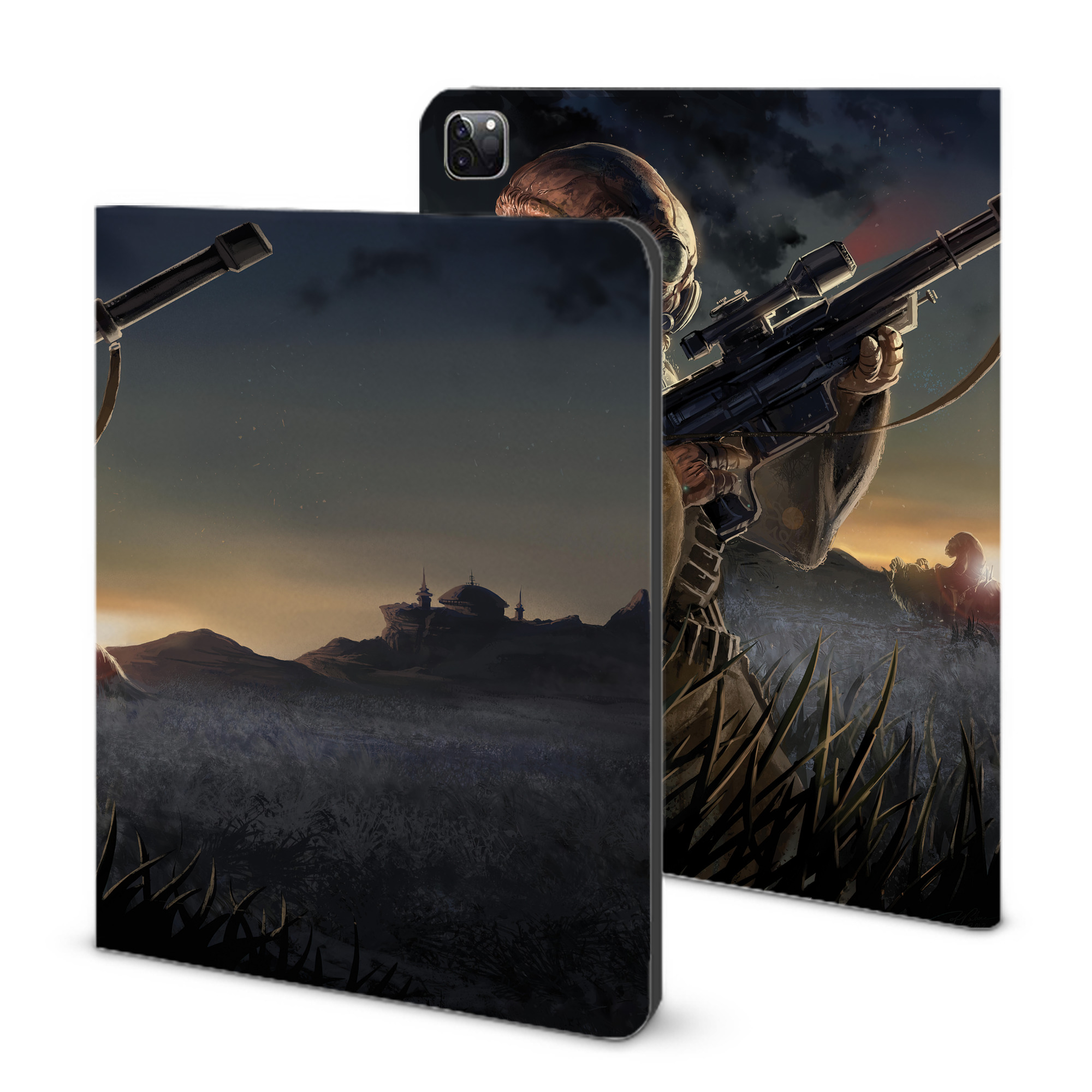 （画像用） スター・ウォーズ Star Wars IPad ケース ブック型 PUレザー TPU 耐衝撃 軽量 薄型 ペン収納なし 全面保護 IPad 各モデル対応